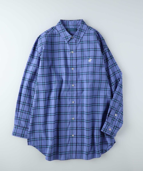 Right-on（ライトオン）の「【BEVERLY HILLS POLO CLUB】【別注】ビッグシルエット長袖シャツ（シャツ/ブラウス・レディース・グリーン/ブラック×グリーン/ブルー/ブラック×ブルー・フリー）」の19枚目の写真
