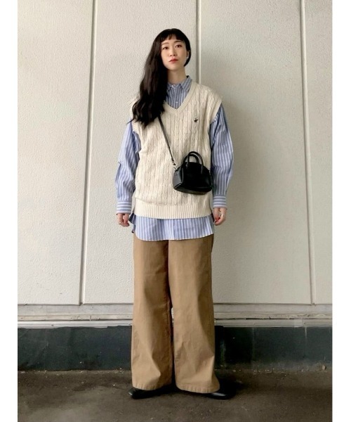 regleam ビッグシルエットリボンブラウス ブルー ゆったり ビッグシルエットリボンブラウス｜BIG SILHOUETTE RIBBON BLOUSE