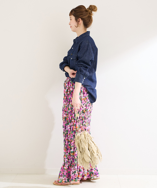 Lee（リー）の「【LEE/リー】ウエスタンシャツ（シャツ/ブラウス・レディース・ネイビー/ブルー・SMALL/MEDIUM）」の5枚目の写真