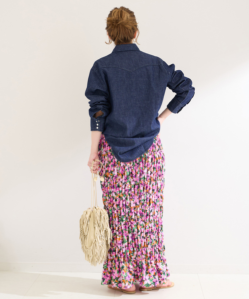 Lee（リー）の「【LEE/リー】ウエスタンシャツ（シャツ/ブラウス・レディース・ネイビー/ブルー・SMALL/MEDIUM）」の6枚目の写真