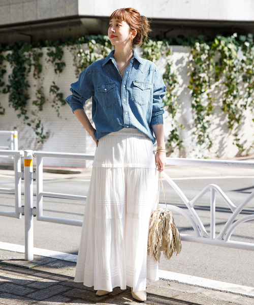 Lee（リー）の「【LEE/リー】ウエスタンシャツ（シャツ/ブラウス・レディース・ネイビー/ブルー・SMALL/MEDIUM）」の20枚目の写真