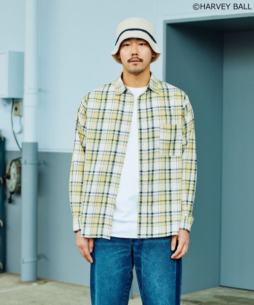 SMILEY FACE(スマイリーフェイス)の「【SMILEY FACE(スマイリーフェイス)】HELLO SMILEY長袖シャツ(シャツ/ブラウス・メンズ・その他2/その他1/その他4/その他5/その他3/その他6/その他7・MEDIUM/LARGE)」の6枚目の写真