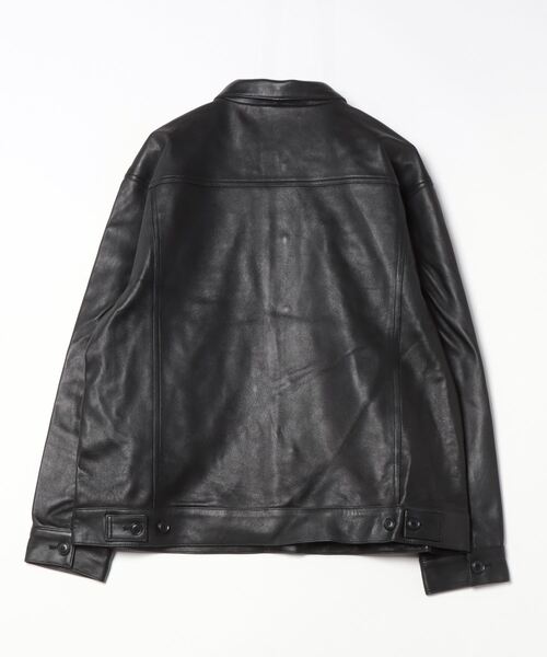 ADAMPATEK/アダムパテック】lamb leather trucker jacket/ラムレザー