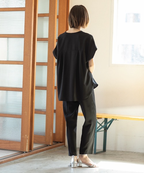 OPAQUE.CLIP（オペークドットクリップ）の「◆≪6color≫ 着丈が選べる！美脚イージーテーパードパンツ/セットアップ対応【ストレッチ/防シワ/洗濯機洗い可】（その他パンツ・レディース・ベージュ/ブルー系その他/ライトグレー/グリーン系その他5/ダークブラウン系7/ブラック・34/03/02/01/42/40/38/36）」の12枚目の写真