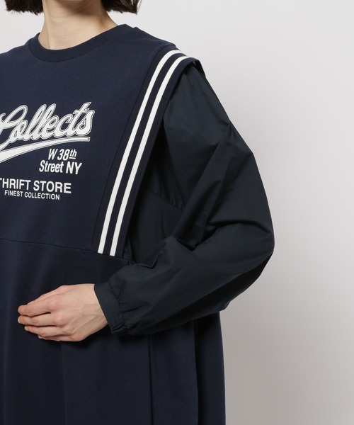 niko and...（ニコアンド）の「スポーツMIXスウェットワンピース（ワンピース・レディース・ネイビー/グリーン/ナチュラル・FREE）」の19枚目の写真