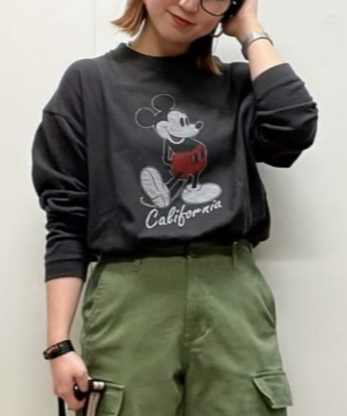 Right-on(ライトオン)の「【DISNEY】スラブプリントロンT(Tシャツ/カットソー・メンズ・オフホワイト/グレー/ダークグレー・M/L/XL)」の3枚目の写真