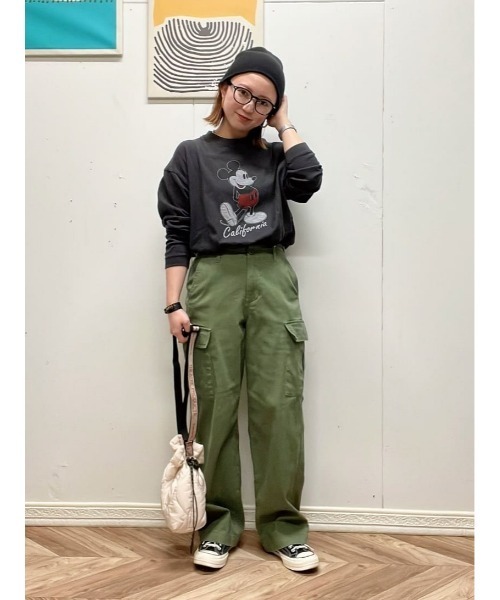 Right-on(ライトオン)の「【DISNEY】スラブプリントロンT(Tシャツ/カットソー・メンズ・オフホワイト/グレー/ダークグレー・M/L/XL)」の10枚目の写真