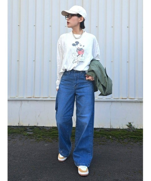 Right-on(ライトオン)の「【DISNEY】スラブプリントロンT(Tシャツ/カットソー・メンズ・オフホワイト/グレー/ダークグレー・M/L/XL)」の16枚目の写真