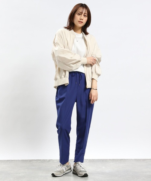 GLOBAL WORK Smile Seed Store（グローバルワーク スマイルシードストア）の「ワッフルＴシャツ/フレンチスリーブ/994858（Tシャツ/カットソー・レディース・アイボリー/ブラック/オフホワイト/ホワイト×ブラック・X-LARGE/MEDIUM/LARGE/SMALL）」の5枚目の写真