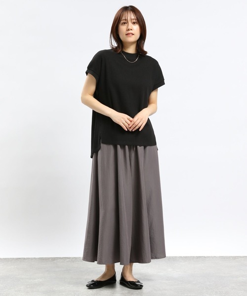 GLOBAL WORK Smile Seed Store（グローバルワーク スマイルシードストア）の「ワッフルＴシャツ/フレンチスリーブ/994858（Tシャツ/カットソー・レディース・アイボリー/ブラック/オフホワイト/ホワイト×ブラック・X-LARGE/MEDIUM/LARGE/SMALL）」の20枚目の写真