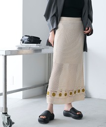 forksy.（フォルクシー）の「【forksy.】フラワーモチーフクロシェ編みスカート（スカート）」