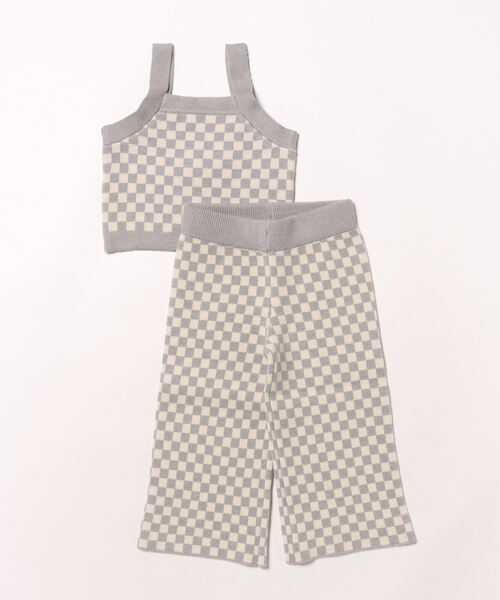 【Bs】【it】【Rylee＋Cru】CHECKER KNIT SET || SLATE CHECK