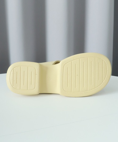 Miniministore（ミニミニストア）の「厚底サンダル クロスベルト 美脚 韓国夏（サンダル・レディース・アイボリー/イエロー×グリーン/ブラック・25.0cm/24.5cm/24.0cm/23.5cm/23.0cm/22.5cm）」の13枚目の写真
