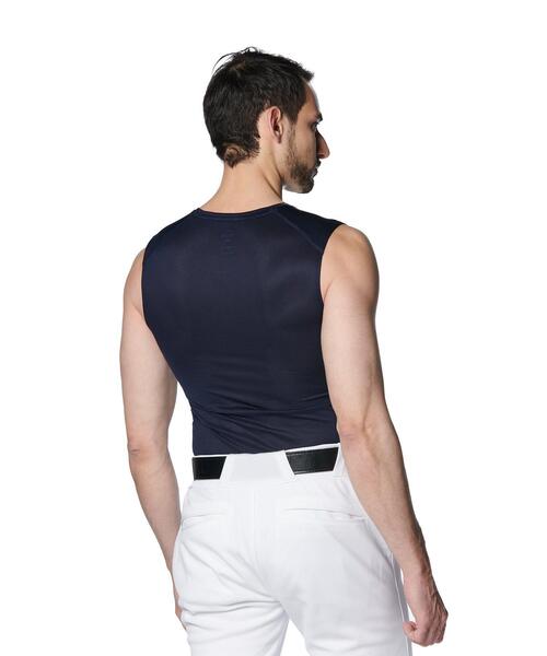 UNDER ARMOUR(アンダーアーマー)の「【使用禁止】UAヒートギアアーマー コンプレッション スリーブレス クルーネック シャツ(ベースボール/メンズ)(Tシャツ/カットソー・メンズ・ネイビー・L/M)」の2枚目の写真