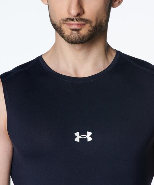 UNDER ARMOUR(アンダーアーマー)の「【使用禁止】UAヒートギアアーマー コンプレッション スリーブレス クルーネック シャツ(ベースボール/メンズ)(Tシャツ/カットソー・メンズ・ネイビー・L/M)」の4枚目の写真