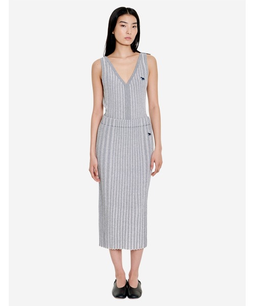 【国内即発】MAISON KITSUNE ベイビーフォックス リブ スカート Maison Kitsune（メゾンキツネ）の「BABY FOX PATCH RIBBED MIDI