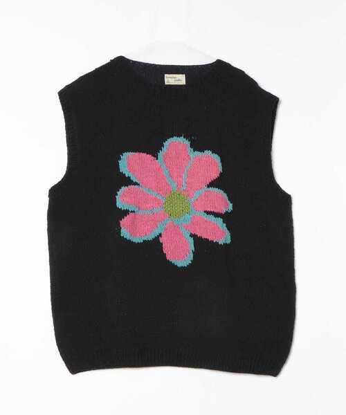 niche.(ニッチ)の「MacMahon Knitting Mills /マクマホンニッティングミルズ 別注BlackFlowerVest(ニット/セーター・メンズ・ピンク・F)」の10枚目の写真