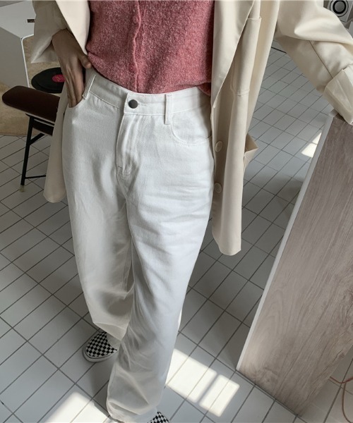 almo（アルモ）の「【emaan】ワイドレッグパンツ（スラックス・レディース・ブラック/ホワイト・FREE）」の17枚目の写真
