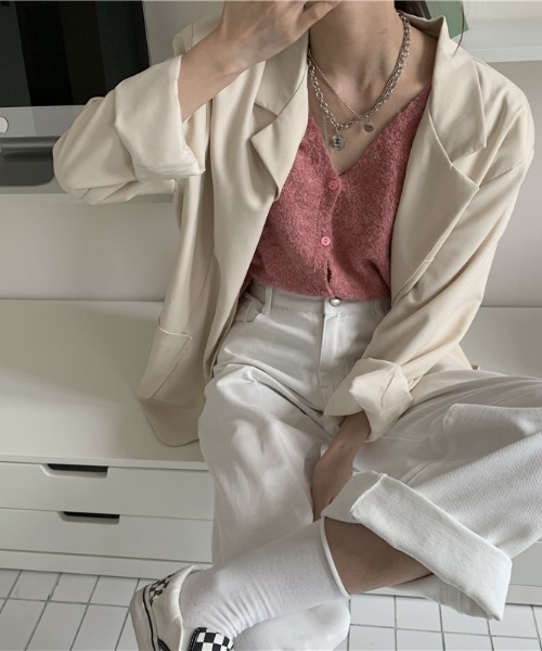 almo（アルモ）の「【emaan】ワイドレッグパンツ（スラックス・レディース・ブラック/ホワイト・FREE）」の19枚目の写真
