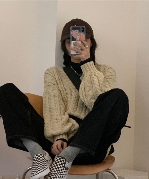 almo（アルモ）の「【emaan】ワイドレッグパンツ（スラックス・レディース・ブラック/ホワイト・FREE）」の5枚目の写真