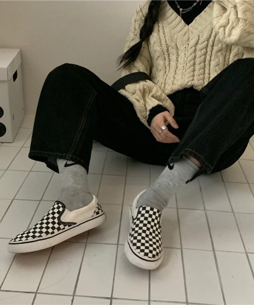 almo（アルモ）の「【emaan】ワイドレッグパンツ（スラックス・レディース・ブラック/ホワイト・FREE）」の7枚目の写真