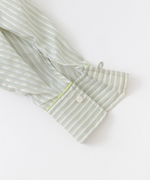 SENSE OF PLACE by URBAN RESEARCH(センスオブプレイスバイアーバンリサーチ)の「シアーストライプシャツ(シャツ/ブラウス・レディース・ブルー系その他/イエロー系その他/グレー系その他/グリーン系その他・ONE)」の7枚目の写真