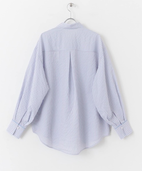 SENSE OF PLACE by URBAN RESEARCH(センスオブプレイスバイアーバンリサーチ)の「シアーストライプシャツ(シャツ/ブラウス・レディース・ブルー系その他/イエロー系その他/グレー系その他/グリーン系その他・ONE)」の15枚目の写真