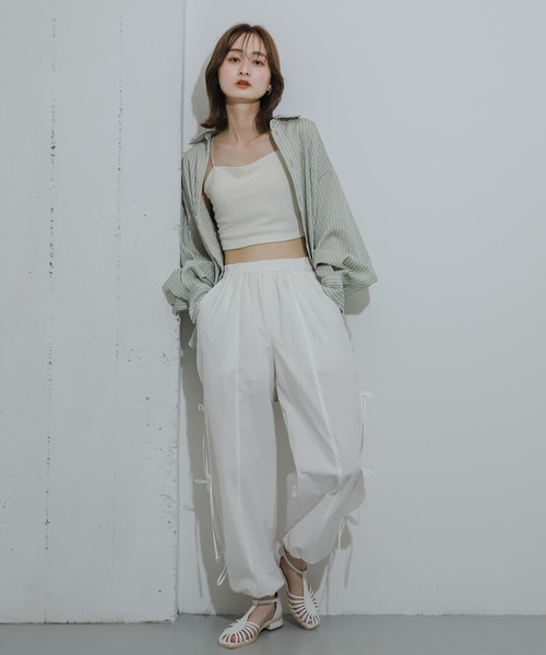 SENSE OF PLACE by URBAN RESEARCH(センスオブプレイスバイアーバンリサーチ)の「シアーストライプシャツ(シャツ/ブラウス・レディース・ブルー系その他/イエロー系その他/グレー系その他/グリーン系その他・ONE)」の21枚目の写真