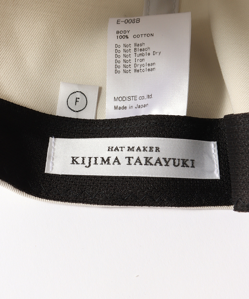 KIJIMA TAKAYUKI(キジマ タカユキ)の「KIJIMA TAKAYUKI (キジマ タカユキ) COTTON CHINO 6PANEL CAP #E-008B(ハット・メンズ・ナチュラル/ブラック/キャメル・FREE)」の11枚目の写真