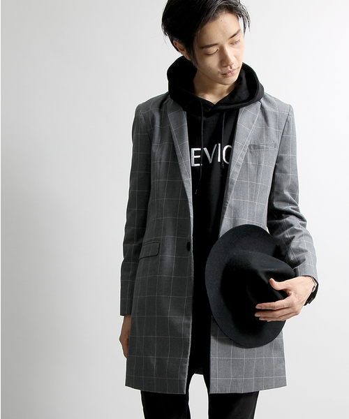 WEGO(ウィゴー)の「WEGO/ノッチド2ボタンチェスターコート(チェスターコート・メンズ・グレー系その他/ベージュ/グレー/ブラック・MEDIUM/LARGE)」の20枚目の写真