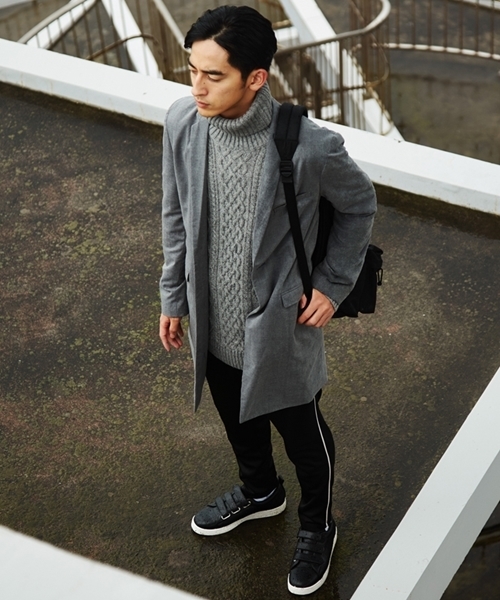 WEGO(ウィゴー)の「WEGO/ノッチド2ボタンチェスターコート(チェスターコート・メンズ・グレー系その他/ベージュ/グレー/ブラック・MEDIUM/LARGE)」の21枚目の写真