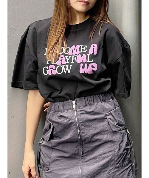 PUMA(プーマ)の「【MURUA×PUMA】ハイドメッセージTシャツ(Tシャツ/カットソー・レディース・ブラック/ホワイト・FREE)」の1枚目の写真