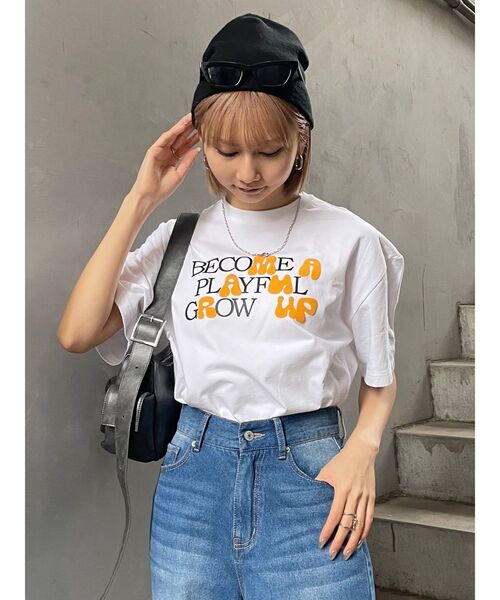 PUMA(プーマ)の「【MURUA×PUMA】ハイドメッセージTシャツ(Tシャツ/カットソー・レディース・ブラック/ホワイト・FREE)」の4枚目の写真