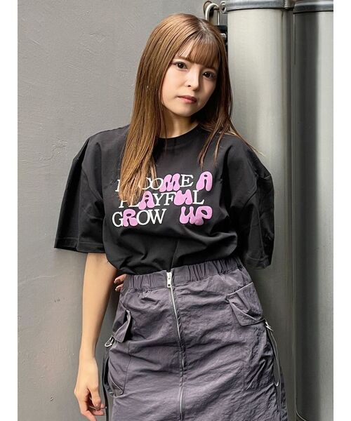 PUMA(プーマ)の「【MURUA×PUMA】ハイドメッセージTシャツ(Tシャツ/カットソー・レディース・ブラック/ホワイト・FREE)」の8枚目の写真