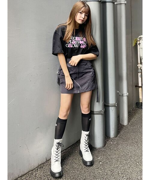 PUMA(プーマ)の「【MURUA×PUMA】ハイドメッセージTシャツ(Tシャツ/カットソー・レディース・ブラック/ホワイト・FREE)」の11枚目の写真