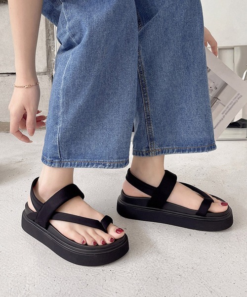 Miniministore(ミニミニストア)の「トングサンダル 厚底 ビーチサンダル 夏(サンダル・レディース・カーキ/ブラック・23.5cm/24.0cm/25.0cm/24.5cm/23.0cm/22.5cm)」の12枚目の写真