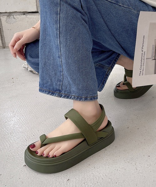 Miniministore(ミニミニストア)の「トングサンダル 厚底 ビーチサンダル 夏(サンダル・レディース・カーキ/ブラック・23.5cm/24.0cm/25.0cm/24.5cm/23.0cm/22.5cm)」の16枚目の写真