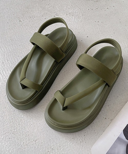 Miniministore(ミニミニストア)の「トングサンダル 厚底 ビーチサンダル 夏(サンダル・レディース・カーキ/ブラック・23.5cm/24.0cm/25.0cm/24.5cm/23.0cm/22.5cm)」の9枚目の写真