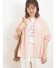 Samansa Mos2 | サッカーストライプシャツ(シャツ/ブラウス)