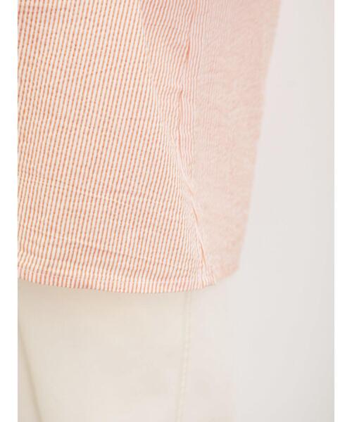 Samansa Mos2（サマンサ モスモス）の「サッカーストライプシャツ（シャツ/ブラウス・レディース・オレンジ/イエロー/グリーン/ブルー・F）」の22枚目の写真