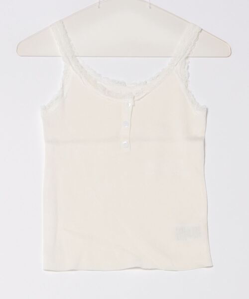 ホワイト レース付き キャミソール レースレディース Lace Ladies カップ付きキャミソール ブラ