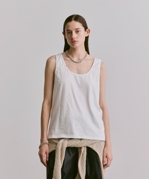 soerte（ソエルテ）の「sleeveless cut and sewn (plain)/ノースリーブカットソー（プレーン）（タンクトップ）」
