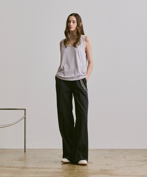 soerte（ソエルテ）の「sleeveless cut and sewn (plain)/ノースリーブカットソー（プレーン）（タンクトップ・メンズ・ブラック/グレー/ホワイト・3/2/1）」の9枚目の写真