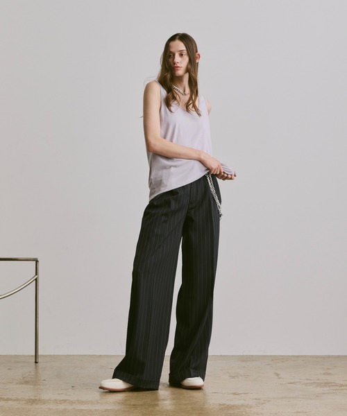 soerte（ソエルテ）の「sleeveless cut and sewn (plain)/ノースリーブカットソー（プレーン）（タンクトップ・メンズ・ブラック/グレー/ホワイト・3/2/1）」の13枚目の写真