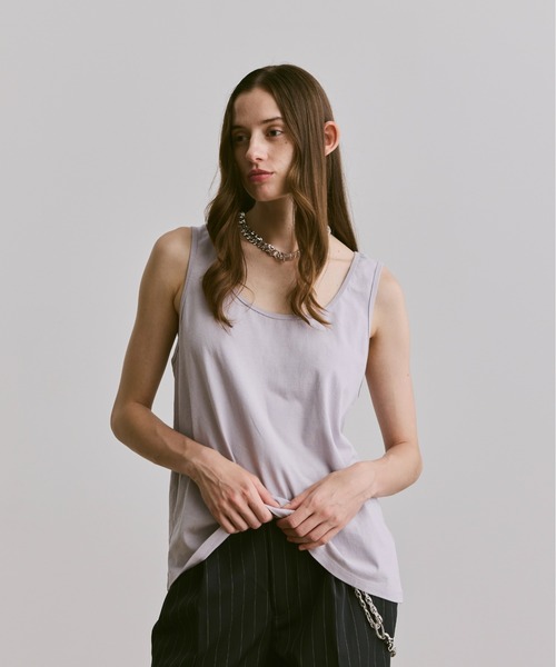 soerte（ソエルテ）の「sleeveless cut and sewn (plain)/ノースリーブカットソー（プレーン）（タンクトップ・メンズ・ブラック/グレー/ホワイト・3/2/1）」の15枚目の写真
