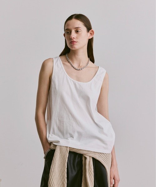 soerte（ソエルテ）の「sleeveless cut and sewn (plain)/ノースリーブカットソー（プレーン）（タンクトップ・メンズ・ブラック/グレー/ホワイト・3/2/1）」の6枚目の写真