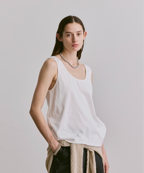 soerte（ソエルテ）の「sleeveless cut and sewn (plain)/ノースリーブカットソー（プレーン）（タンクトップ・メンズ・ブラック/グレー/ホワイト・3/2/1）」の7枚目の写真