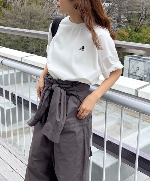 fredy emue(フレディエミュ)の「【GEVACO/ゲバコ】バックプリントオーバーサイズTシャツ(Tシャツ/カットソー・レディース・ブラック/オフホワイト/ネイビー・38)」の6枚目の写真