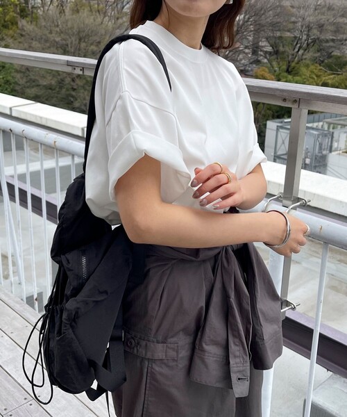 fredy emue(フレディエミュ)の「【GEVACO/ゲバコ】バックプリントオーバーサイズTシャツ(Tシャツ/カットソー・レディース・ブラック/オフホワイト/ネイビー・38)」の7枚目の写真