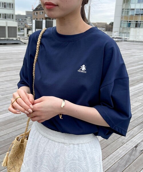 fredy emue(フレディエミュ)の「【GEVACO/ゲバコ】バックプリントオーバーサイズTシャツ(Tシャツ/カットソー・レディース・ブラック/オフホワイト/ネイビー・38)」の16枚目の写真